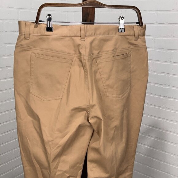 Lauren Ralph Lauren Pants Womens 14 Tan Stretch Trim Preppy Equestrian NWT - Picture 3 of 12